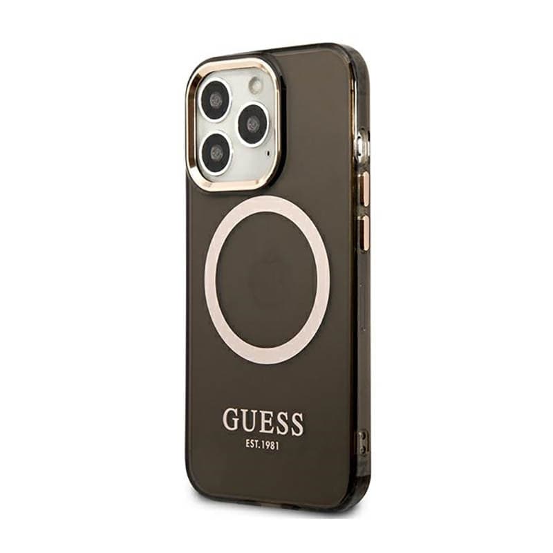Guess Gold Outline Translucent MagSafe - Case for iPhone 13 Pro Max (Black) - 2