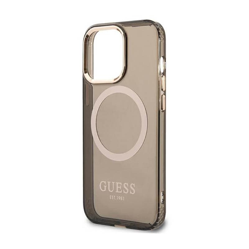 Guess Gold Outline Translucent MagSafe - Case for iPhone 13 Pro Max (Black) - 6