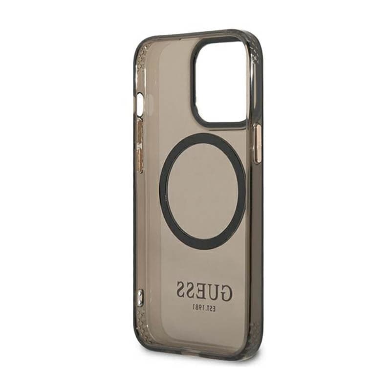Guess Gold Outline Translucent MagSafe - Case for iPhone 13 Pro Max (Black) - 7