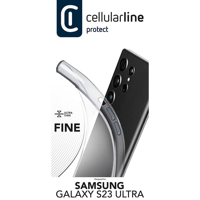 Cellularline Fine - Case Samsung Galaxy S23 Ultra (Transparent) - 5