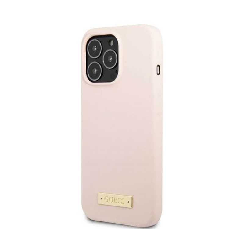 Guess Silicone Logo Plate MagSafe - Case for iPhone 13 Pro Max (Pink) - 2