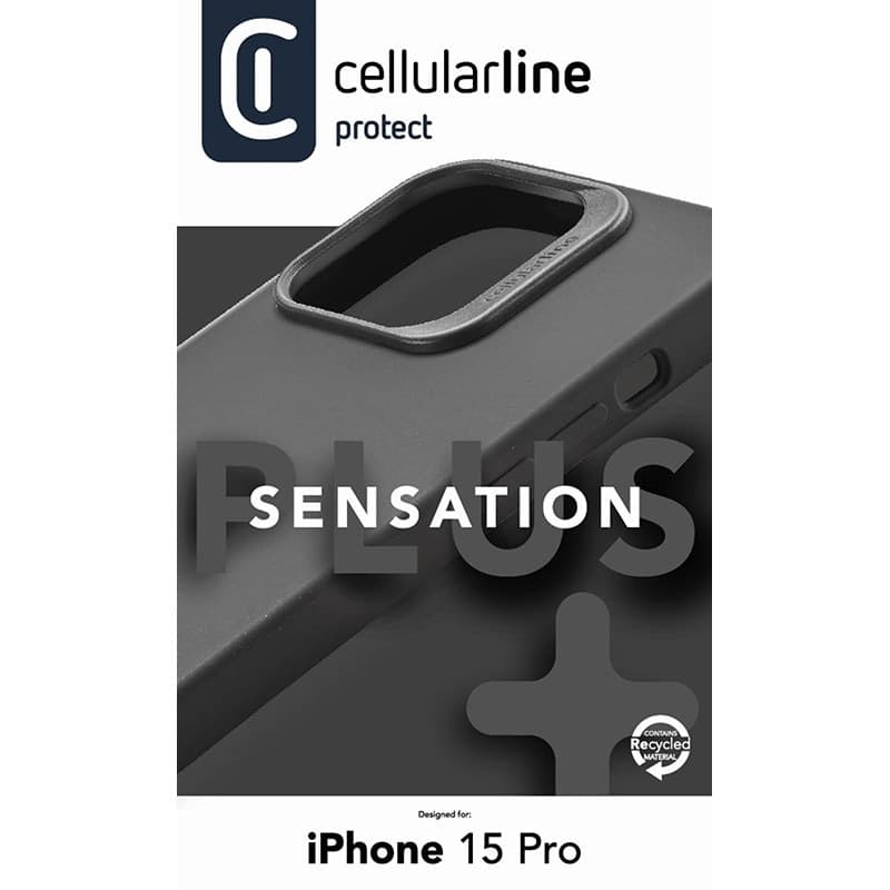 Cellularline Sensation Plus - iPhone 15 Pro Case with MICROBAN coating (black) - 4