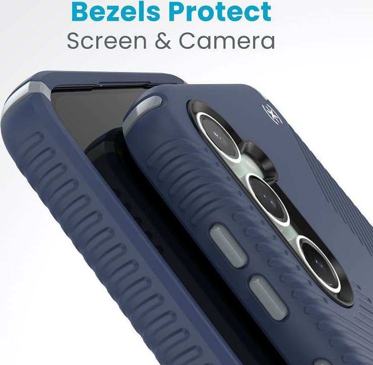 Speck Presidio2 Grip - Custodia per Samsung Galaxy S23 FE (blu costiero/nero/bianco) - 5