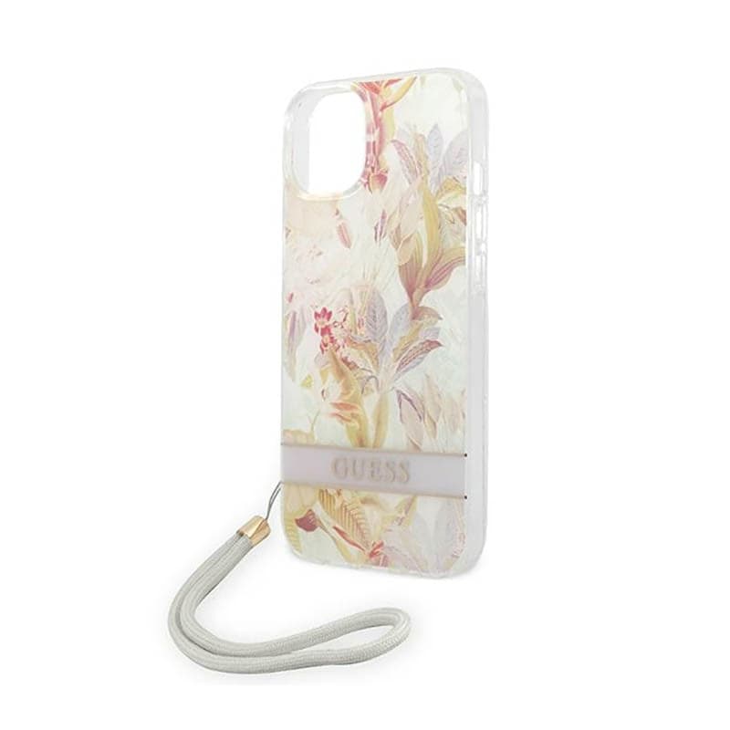 Guess Flower Cord - Case for iPhone 14 Plus (Purple) - 5