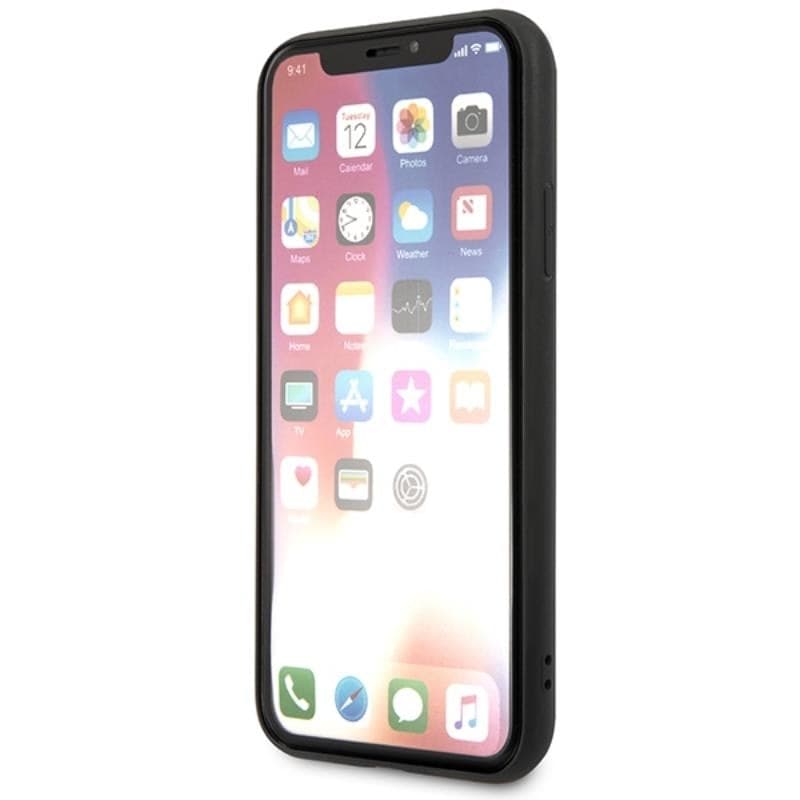 Karl Lagerfeld Saffiano Karl & Choupette Heads - Case for iPhone Xs / X (Black) - 6