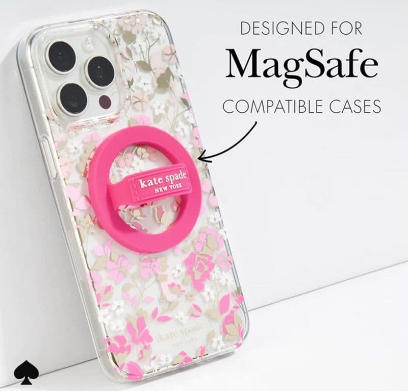 Kate Spade New York Magnetic Loop Grip - MagSafe finger holder (Pom Pom Pink) - 11