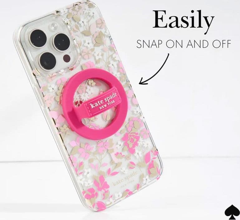 Kate Spade New York Magnetic Loop Grip - MagSafe finger holder (Pom Pom Pink) - 14