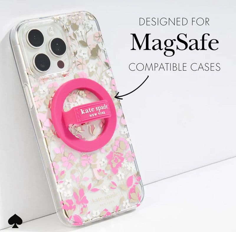 Kate Spade New York Magnetic Loop Grip - MagSafe finger holder (Pom Pom Pink) - 4