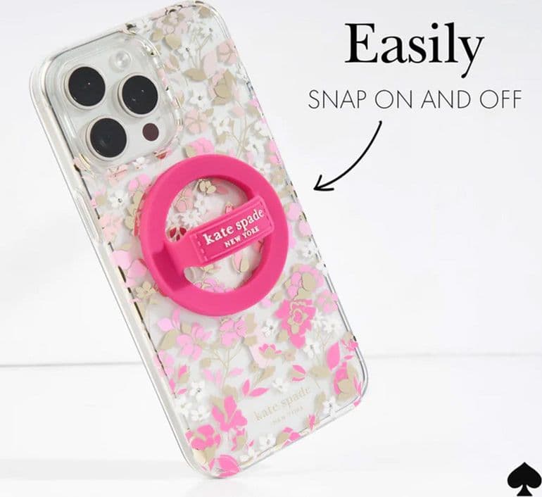 Kate Spade New York Magnetic Loop Grip - MagSafe finger holder (Pom Pom Pink) - 7
