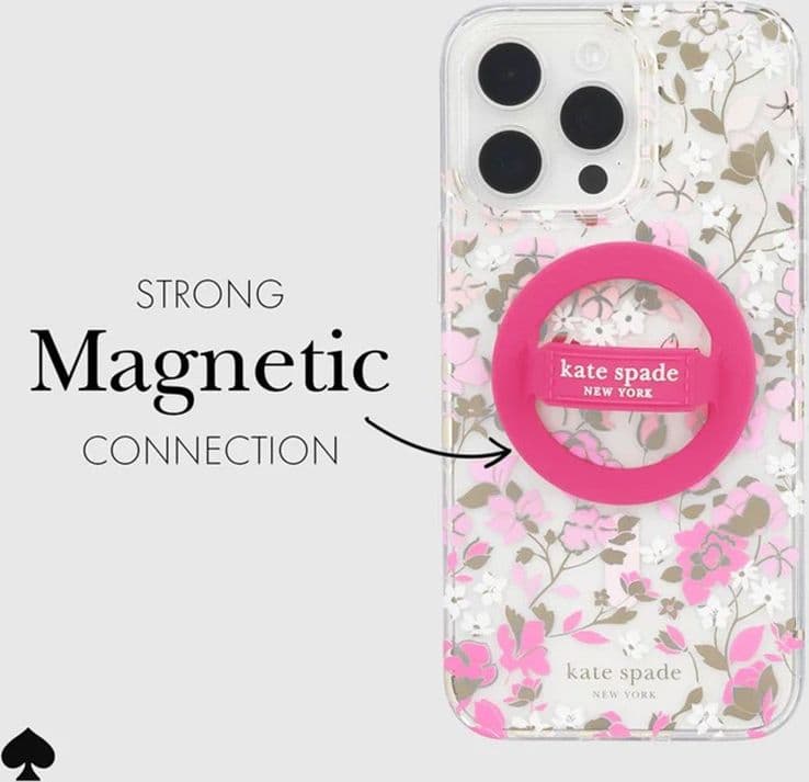 Kate Spade New York Magnetic Loop Grip - MagSafe finger holder (Pom Pom Pink) - 10