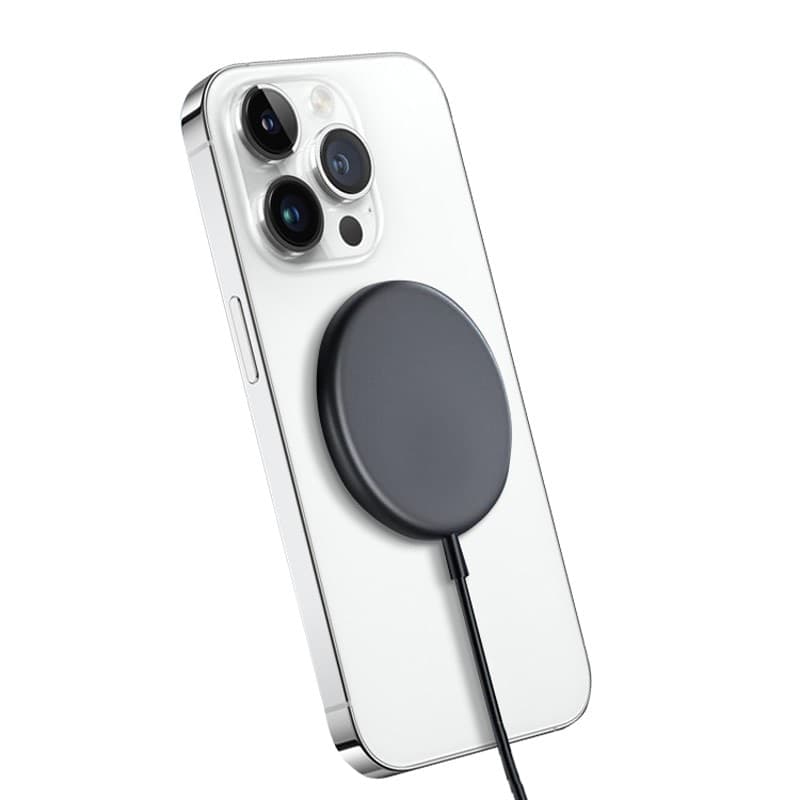 Caricabatterie wireless Crong MagSpot – Caricabatterie induttivo MagSafe in alluminio da 15 W (grafite) - 7