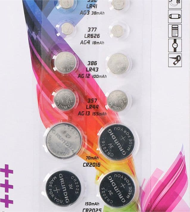 Grundig - Alkaline flat battery set AG / CR 14 pcs.