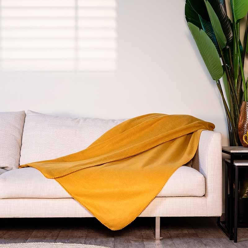 Fleece blanket 170x130 (Orange) - 5