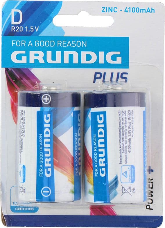 Grundig - Zinc battery D / R20 1.5V 4100mah 2 pcs.