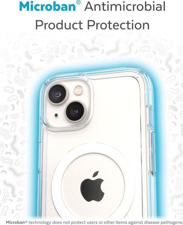 Speck Gemshell + MagSafe - Case for iPhone 15 Plus / iPhone 14 Plus with MICROBAN coating (Clear) - 20