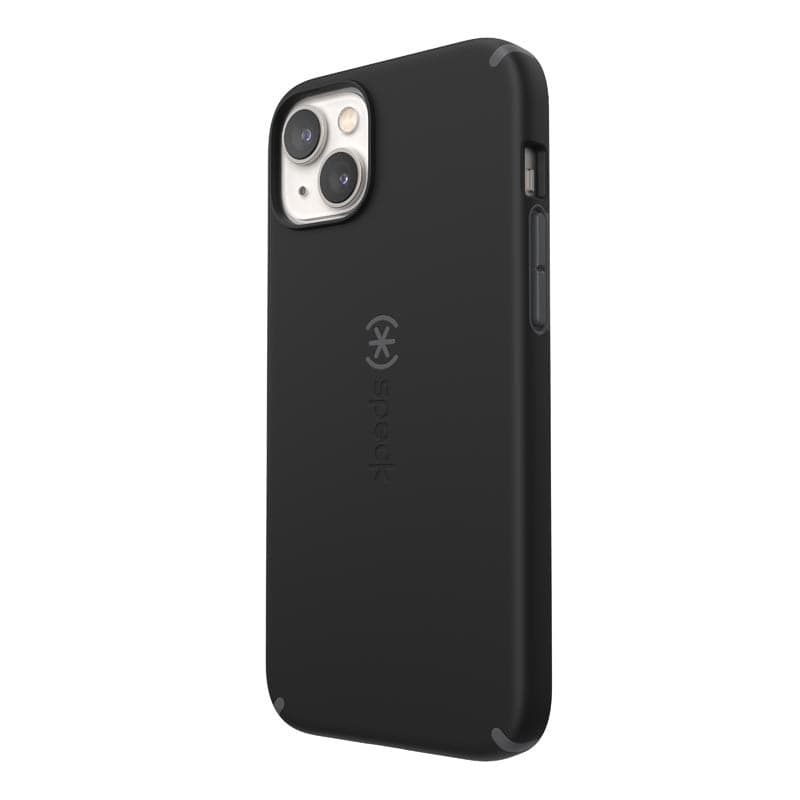 Speck CandyShell Pro + MagSafe - Custodia per iPhone 14 Plus con rivestimento MICROBAN (nero / grigio ardesia) - 2
