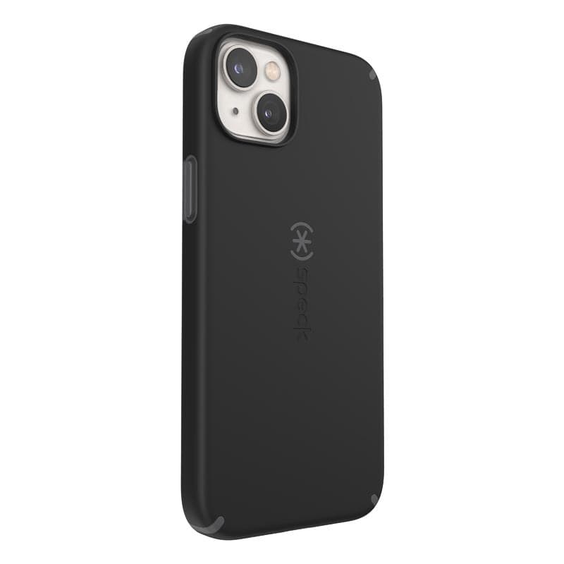 Speck CandyShell Pro + MagSafe - Custodia per iPhone 14 Plus con rivestimento MICROBAN (nero / grigio ardesia) - 13