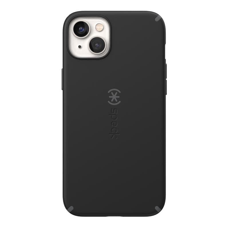 Speck CandyShell Pro + MagSafe - Custodia per iPhone 14 Plus con rivestimento MICROBAN (nero / grigio ardesia) - 17