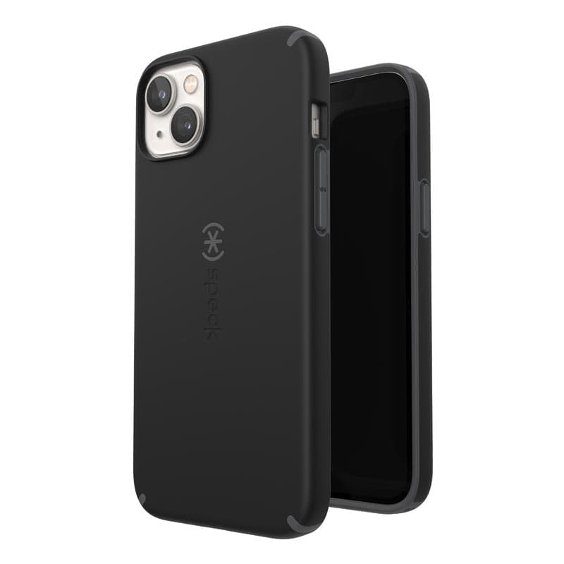 Speck CandyShell Pro + MagSafe - Custodia per iPhone 14 Plus con rivestimento MICROBAN (nero / grigio ardesia) - 4