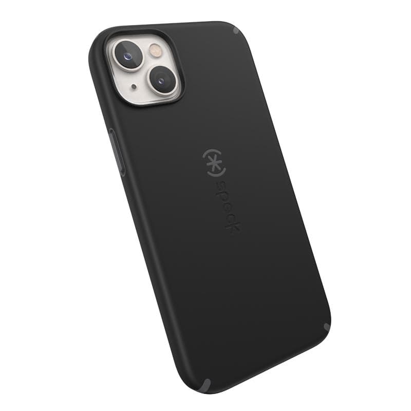 Speck CandyShell Pro + MagSafe - Custodia per iPhone 14 Plus con rivestimento MICROBAN (nero / grigio ardesia) - 5