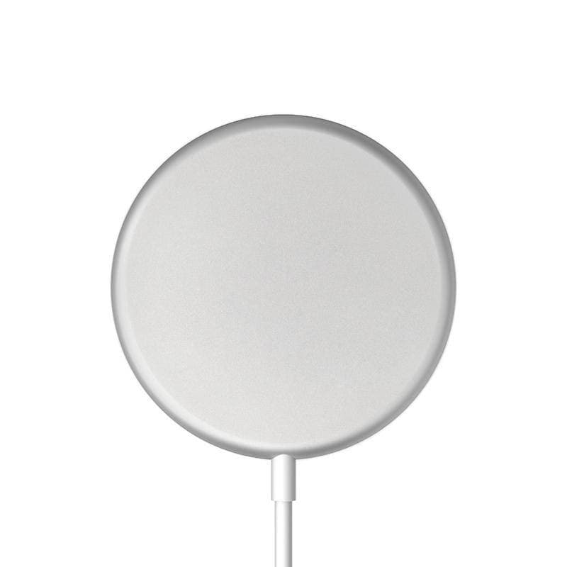 Caricabatterie wireless Crong MagSpot – Caricabatterie induttivo MagSafe in alluminio da 15 W (argento bianco) - 8