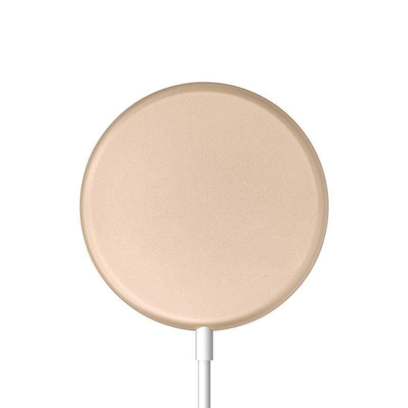 Caricabatterie wireless Crong MagSpot – Caricabatterie induttivo MagSafe in alluminio da 15 W (oro) - 2