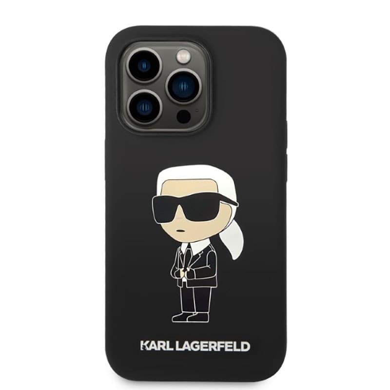 Karl Lagerfeld Silicone NFT Ikonik MagSafe - Case for iPhone 14 Pro (Black) - 11