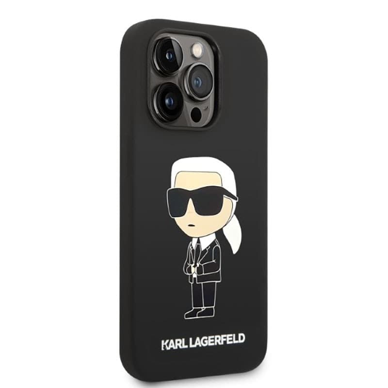 Karl Lagerfeld Silicone NFT Ikonik MagSafe - Case for iPhone 14 Pro (Black) - 12