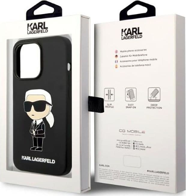 Karl Lagerfeld Silicone NFT Ikonik MagSafe - Case for iPhone 14 Pro (Black) - 16