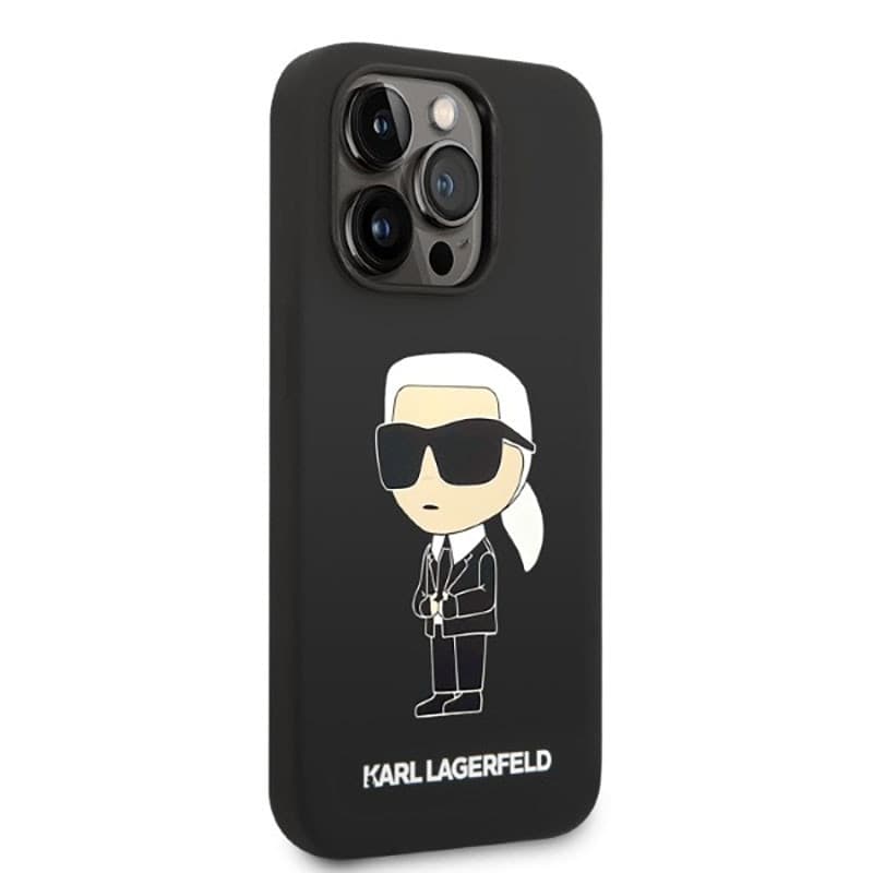Karl Lagerfeld Silicone NFT Ikonik MagSafe - Case for iPhone 14 Pro (Black) - 4