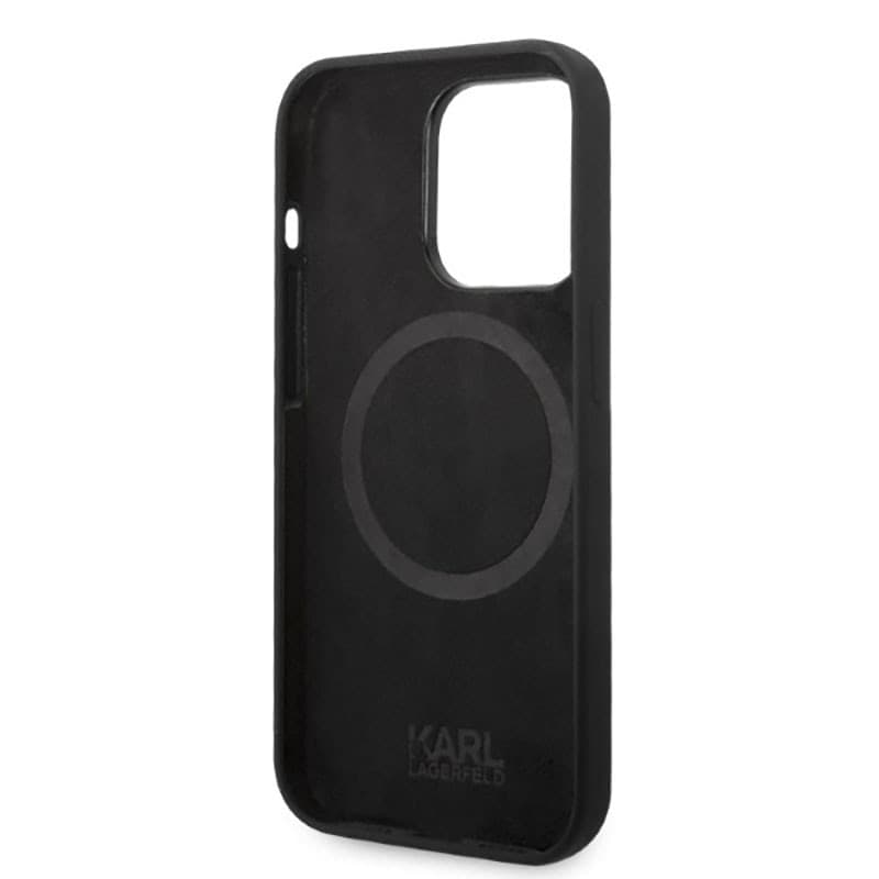Karl Lagerfeld Silicone NFT Ikonik MagSafe - Case for iPhone 14 Pro (Black) - 7