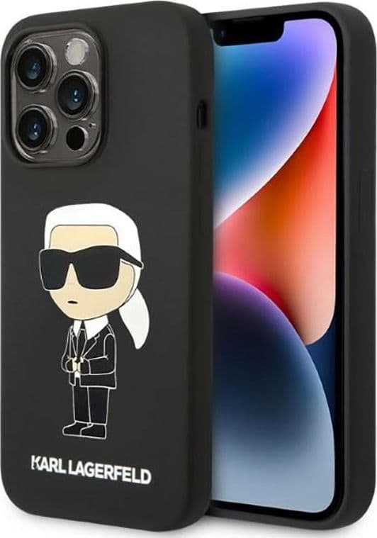 Karl Lagerfeld Silicone NFT Ikonik MagSafe - Case for iPhone 14 Pro (Black) - 9