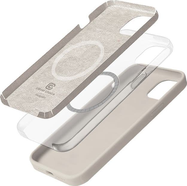 Crong Color Cover Magnetic - Custodia MagSafe per iPhone 14 Plus (Beige Pietra) - 8