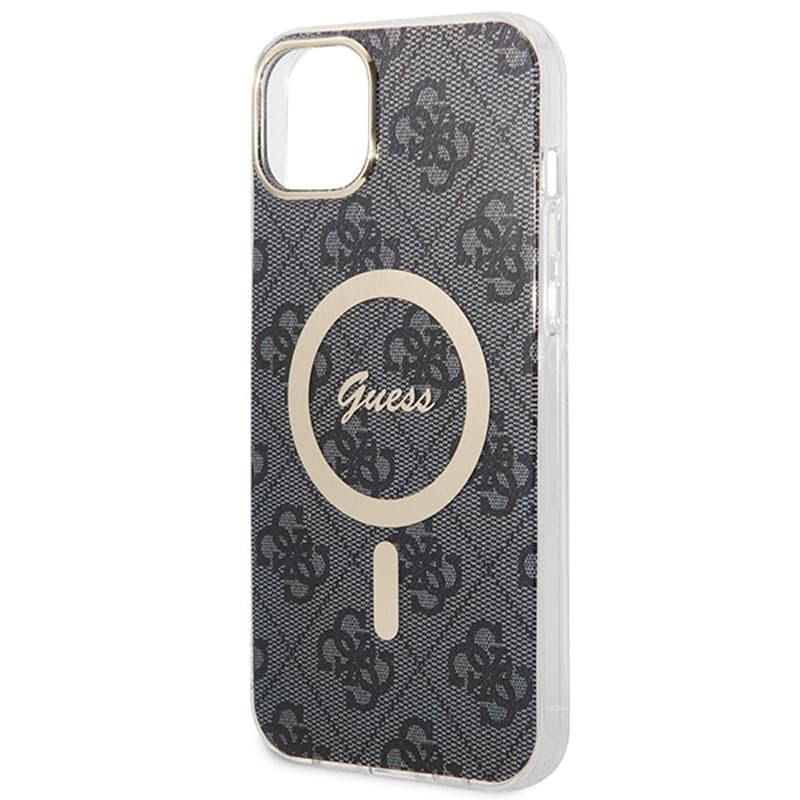 Guess Bundle Pack MagSafe 4G - Set of case for iPhone 14 Plus + MagSafe charger (Black/Gold) - 17