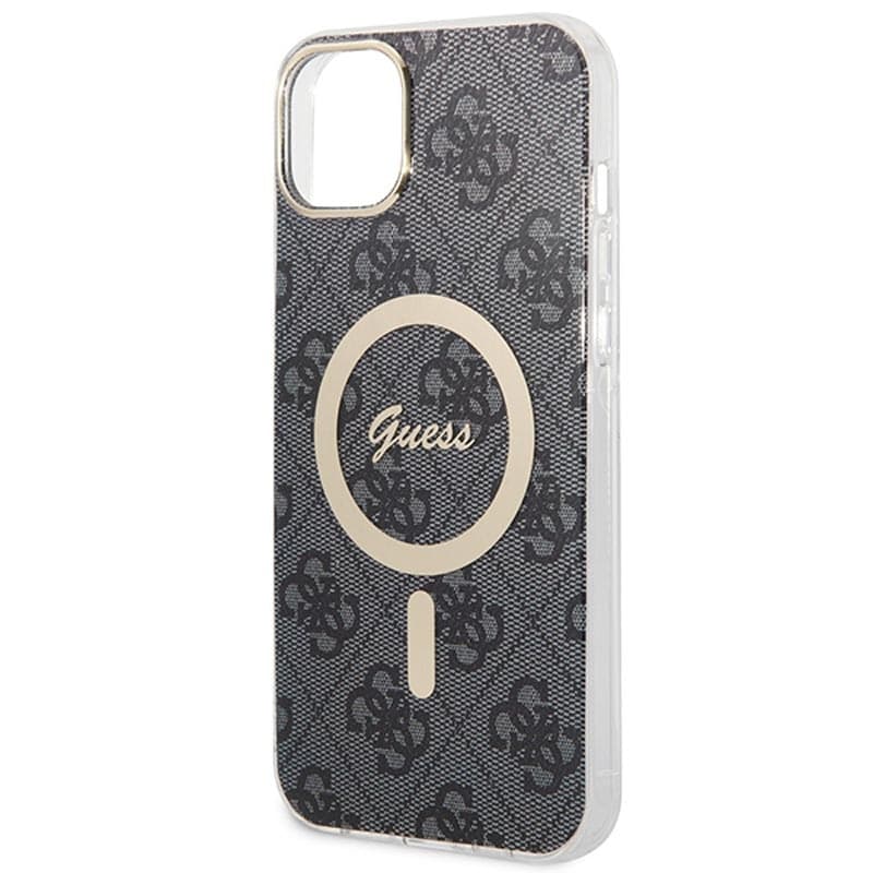 Guess Bundle Pack MagSafe 4G - Set of case for iPhone 14 Plus + MagSafe charger (Black/Gold) - 7