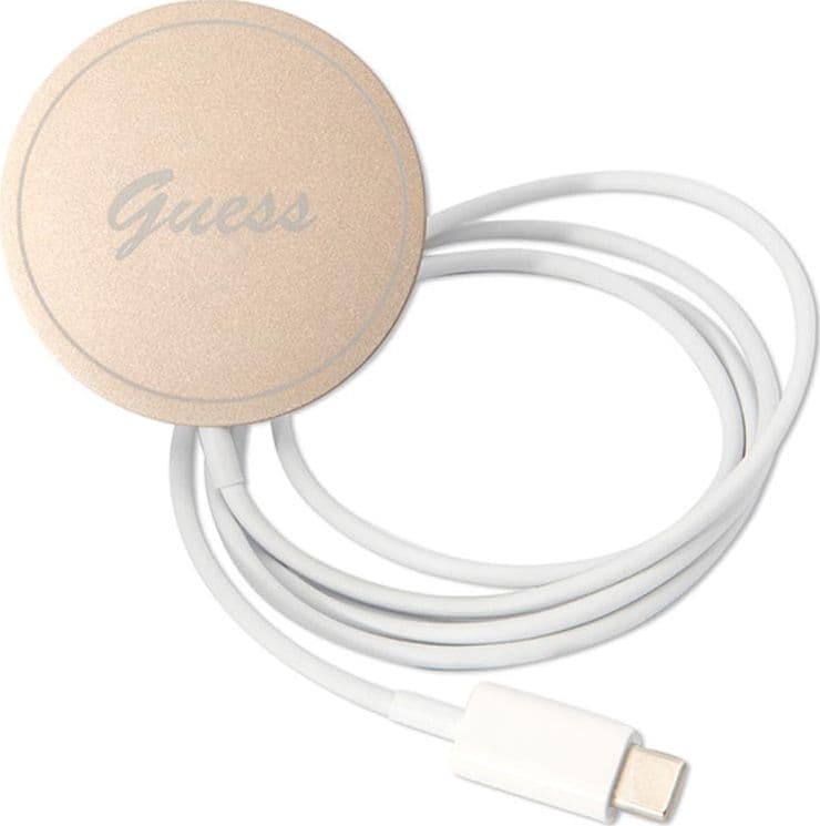 Guess Bundle Pack MagSafe 4G - Set of case for iPhone 14 Plus + MagSafe charger (Black/Gold) - 9