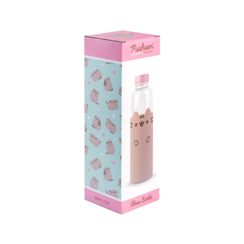 Pusheen - Bottiglia d'acqua in vetro da 500 ml - 11