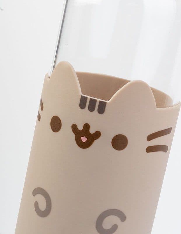 Pusheen - Bottiglia d'acqua in vetro da 500 ml - 12