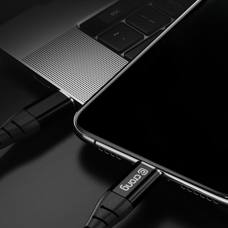 Crong Armor Link - Cavo USB-A a USB-C 60W PD 3A 25 cm (nero) - 16