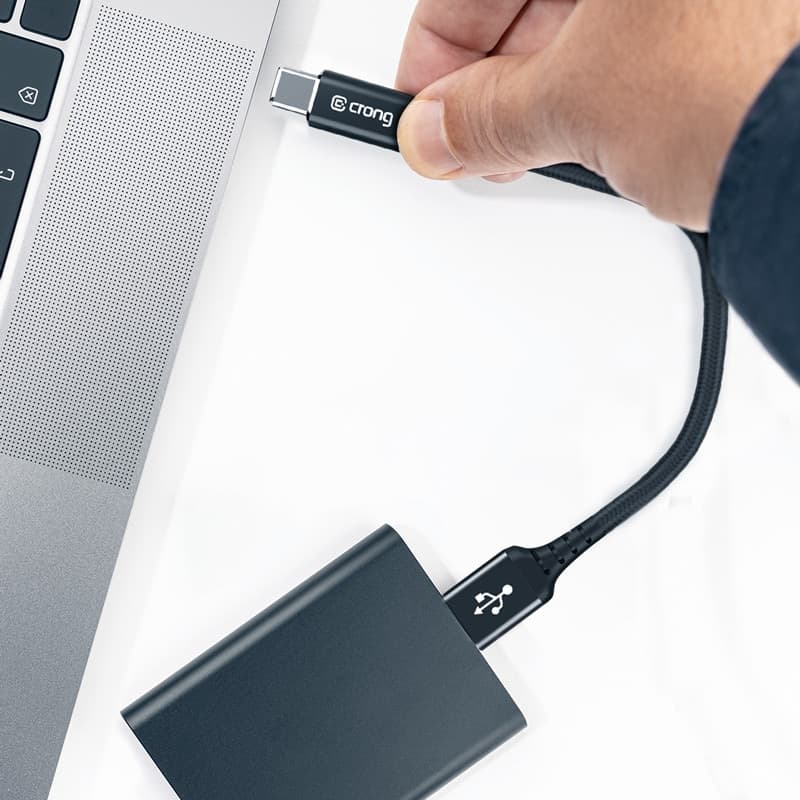 Crong Armor Link - Cavo USB-A a USB-C 60W PD 3A 25 cm (nero) - 9