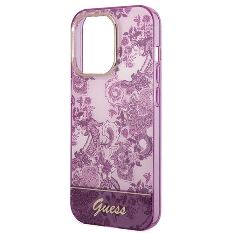 Guess Porcelain Collection - Case for iPhone 14 Pro Max (Fuchsia) - 14