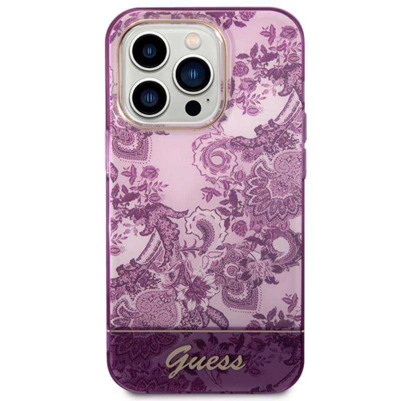 Guess Porcelain Collection - Case for iPhone 14 Pro Max (Fuchsia) - 3