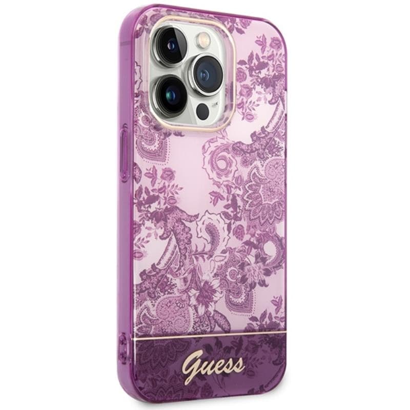 Guess Porcelain Collection - Case for iPhone 14 Pro Max (Fuchsia) - 4