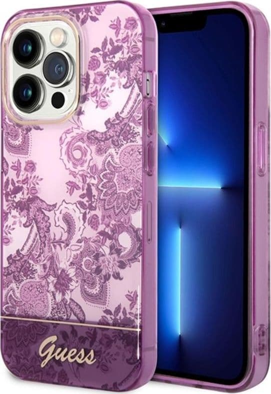 Guess Porcelain Collection - Case for iPhone 14 Pro Max (Fuchsia) - 9