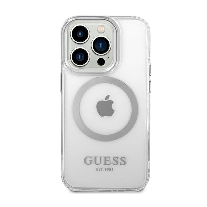 Guess Metal Outline MagSafe - Case for iPhone 14 Pro (Clear) - 11