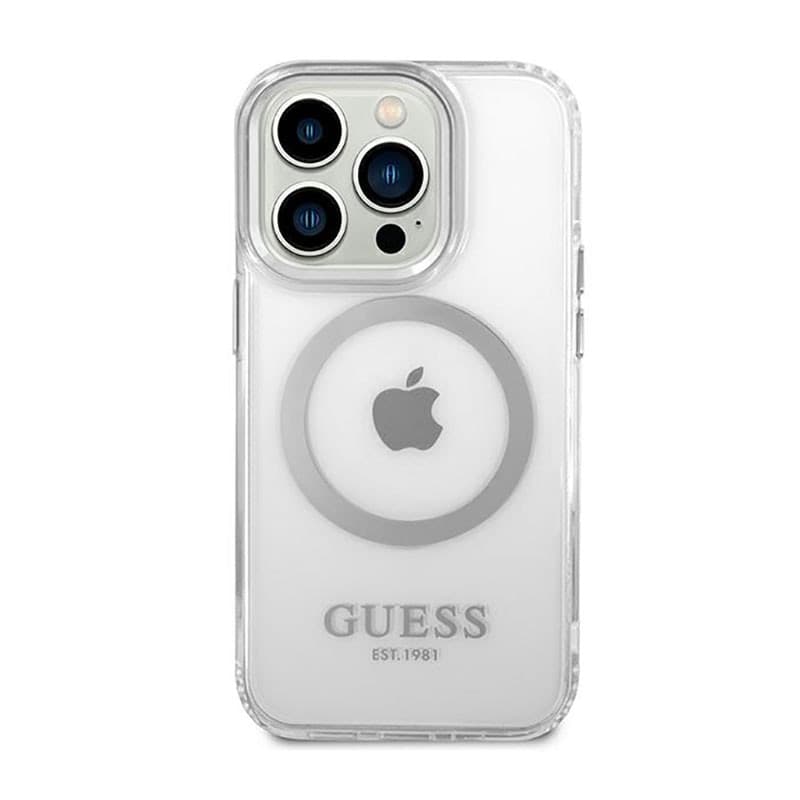 Guess Metal Outline MagSafe - Case for iPhone 14 Pro (Clear) - 3
