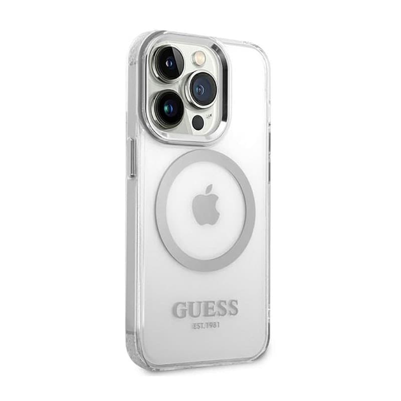 Guess Metal Outline MagSafe - Case for iPhone 14 Pro (Clear) - 4