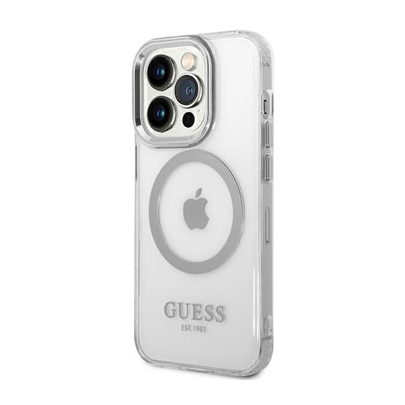Guess Metal Outline MagSafe - Case for iPhone 14 Pro (Clear) - 10