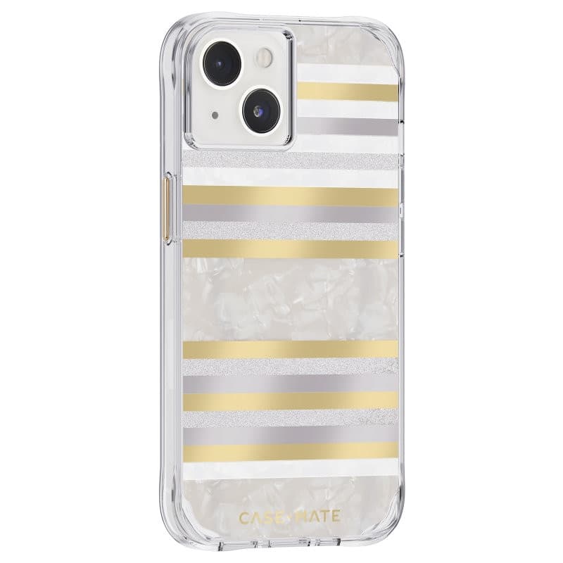 Case-Mate Pearl Stripes MagSafe - Case decorated with mother-of-pearl for iPhone 14 / iPhone 13 (Pearl Stripes) - 2