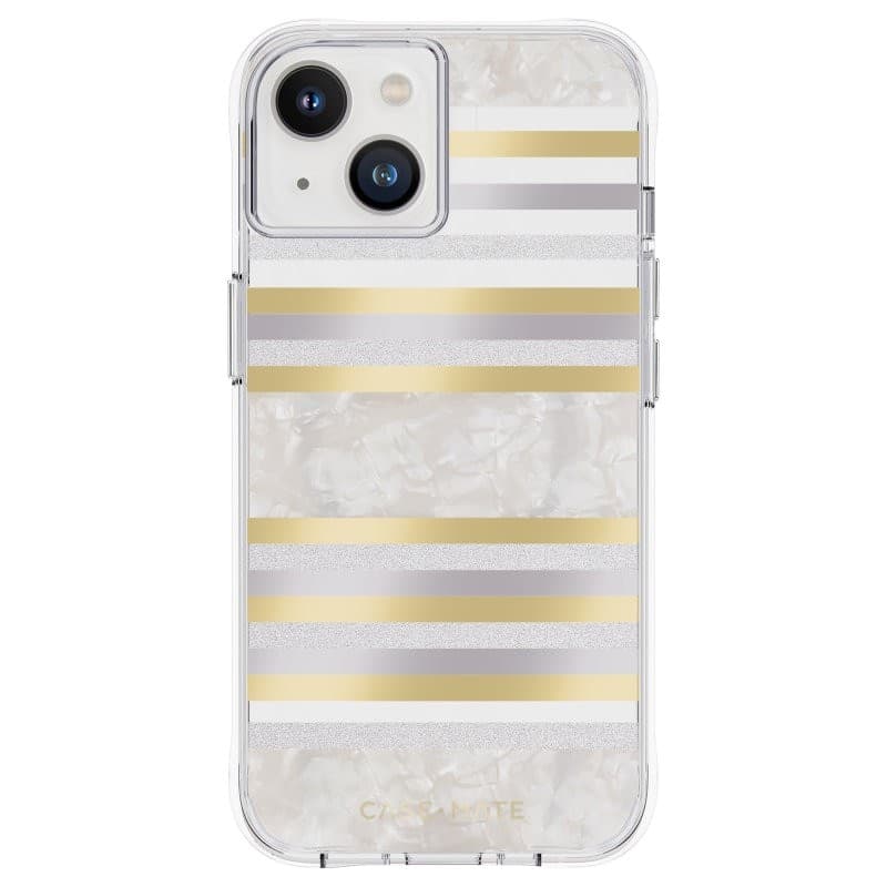 Case-Mate Pearl Stripes MagSafe - Case decorated with mother-of-pearl for iPhone 14 / iPhone 13 (Pearl Stripes) - 7